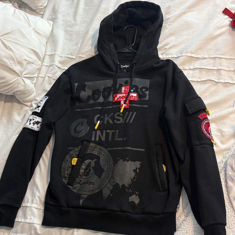 Cookies Black Graphic Hoodie